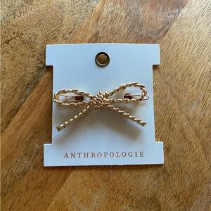 Anthropologie Gold Rope Knot Hair Clip